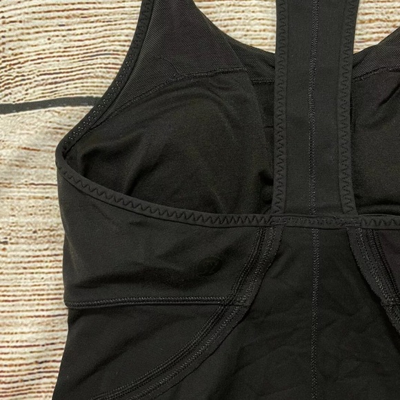 Lululemon Power Up T-Back Black Tank Top Athletic Workout Shirt Size 6 Womens - Picture 11 of 14